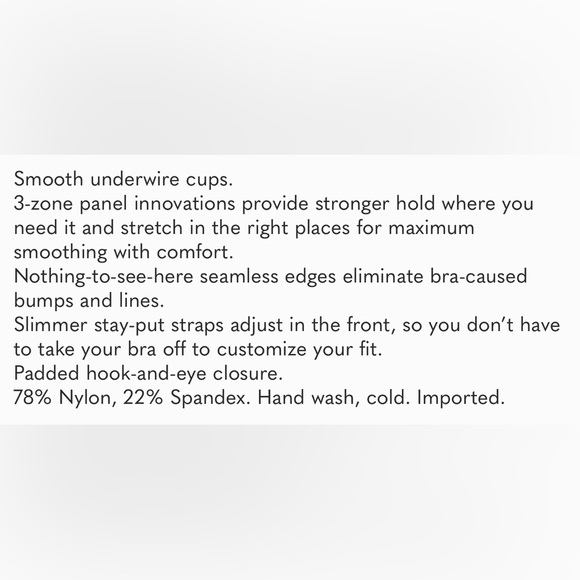 {40G} Soma Vanishing Back‎ Full Coverage Bra NWOT - Picture 3 of 7